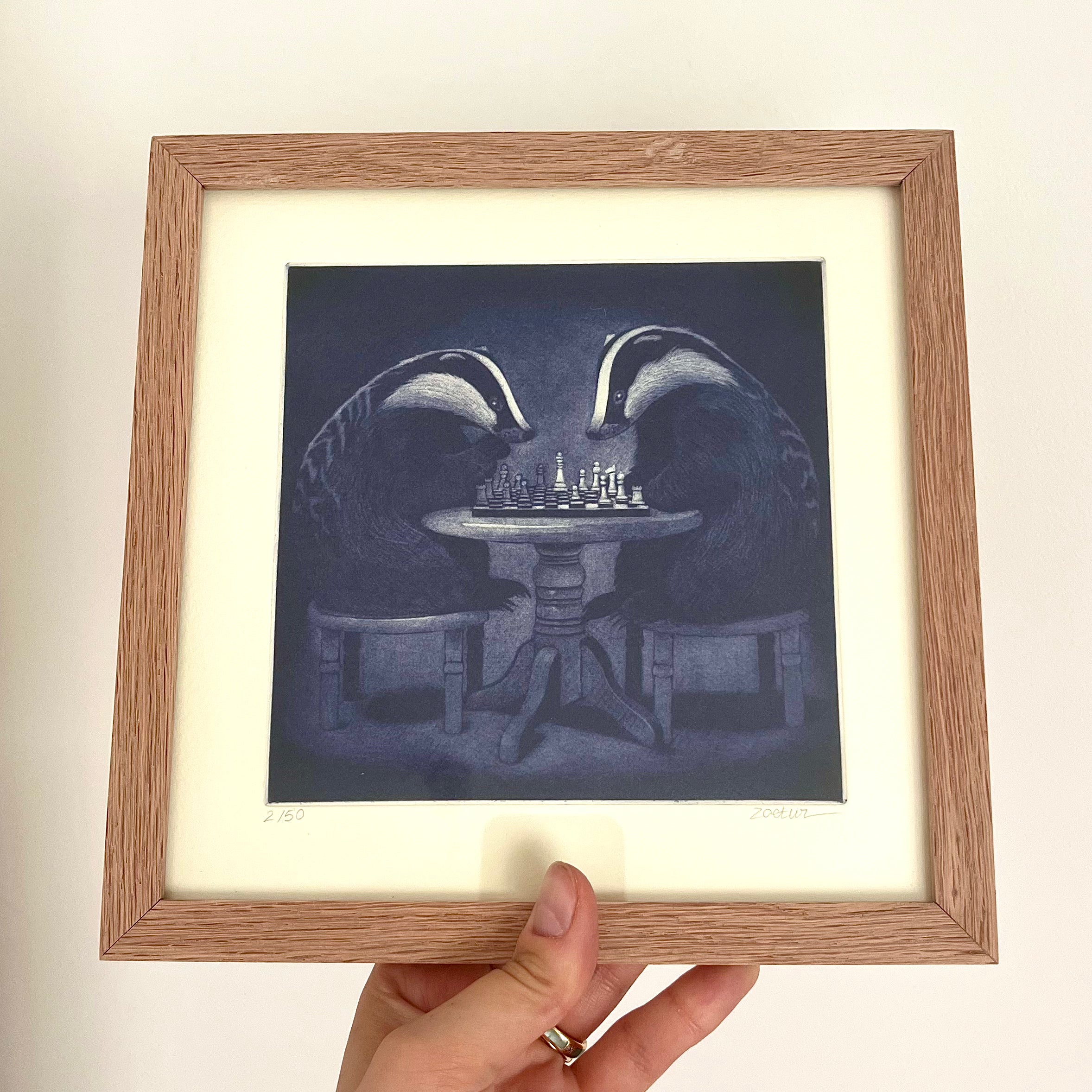 Check and Mate (Blue Edition) FRAMED